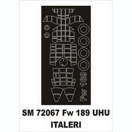 1/72 Focke-Wulf Fw-189 Uhu Paint Mask for Italeri kit (outside)
