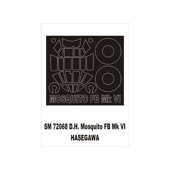 1/72 de Havilland Mosquito Paint Mask for Hasegawa kit (outside)