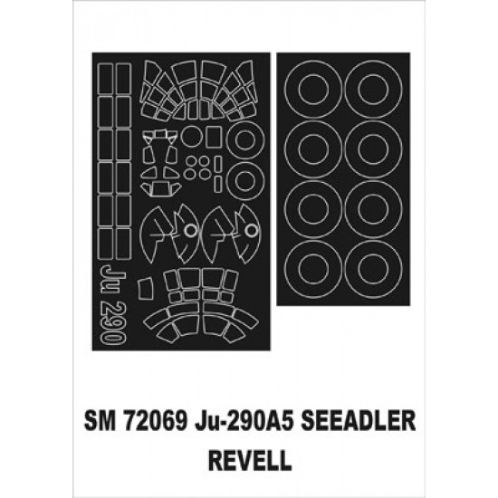 1/72 Junkers Ju-290A5 Paint Mask for Revell kit (outside)