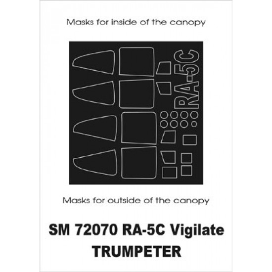 1/72 North American RA-5C Vigilante Paint Mask for Trumpeter kit (outside,inside)
