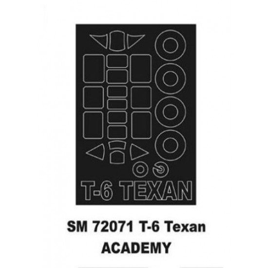1/72 North American T-6 Texan Paint Mask for Academy kit (outside)