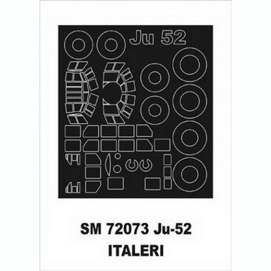 1/72 Junkers Ju-52 Paint Mask for Italeri kit (outside)