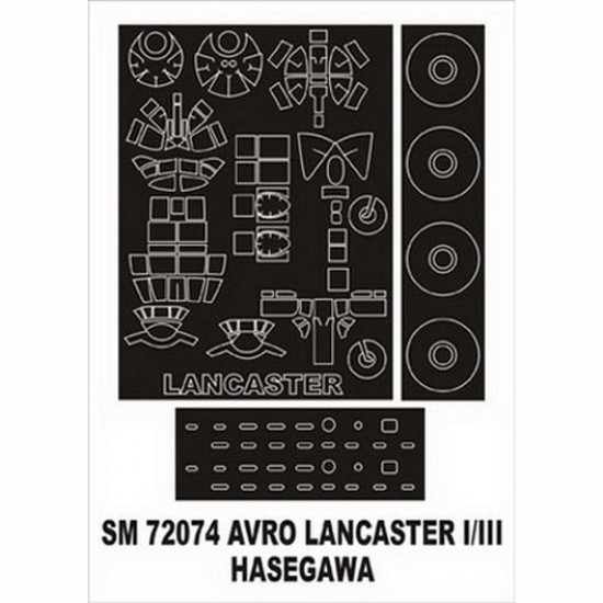 1/72 Avro Lancaster Mk.I/III Paint Mask for Hasegawa kit (outside)