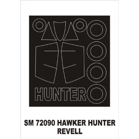 1/72 Hawker Hunter F6 Paint Mask for Revell kit (outside)