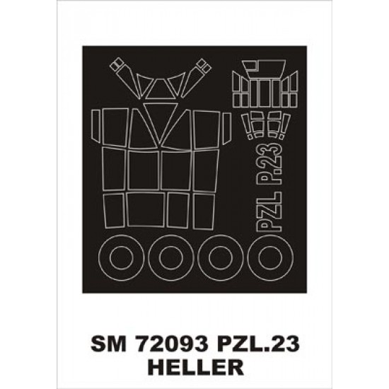 1/72 PZL P-23 Karas Paint Mask for Hellen kit (outside)