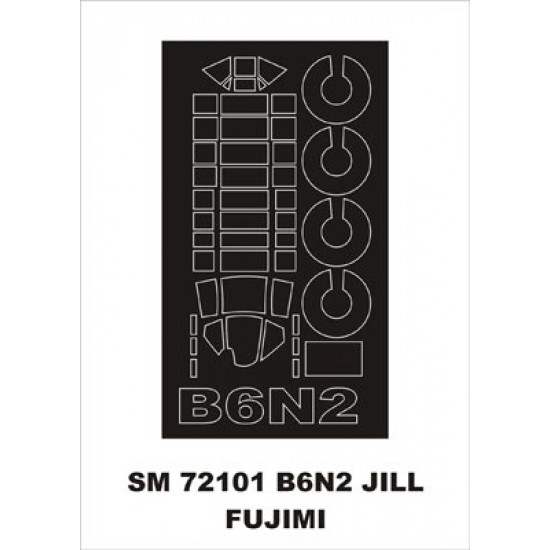 1/72 Nakajima B6N2 Jill Paint Mask for Fujimi kit (outside)
