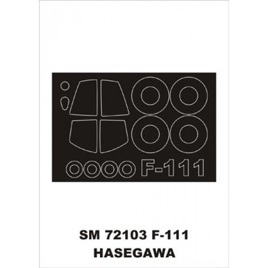 1/72 F-111 Aardvark Paint Mask for Hasegawa kit (outside)