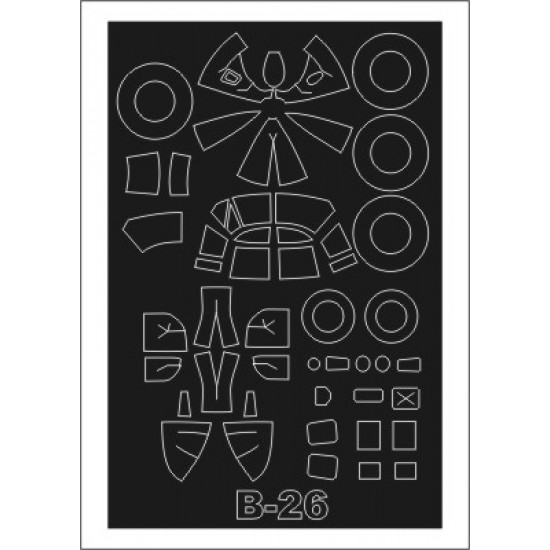 1/72 B-26 Marauder Paint Mask for Hasegawa kit (outside)