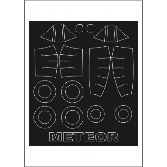 1/72 Gloster Meteor FR.Mk9 Paint Mask for MPM kit (outside)