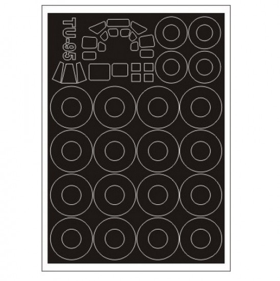1/72 Tupolev Tu-95 Paint Mask for Trumpeter kit (outside)