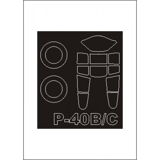 1/72 P-40B/C Tomahawk Paint Mask for Trumpeter kit (outside)