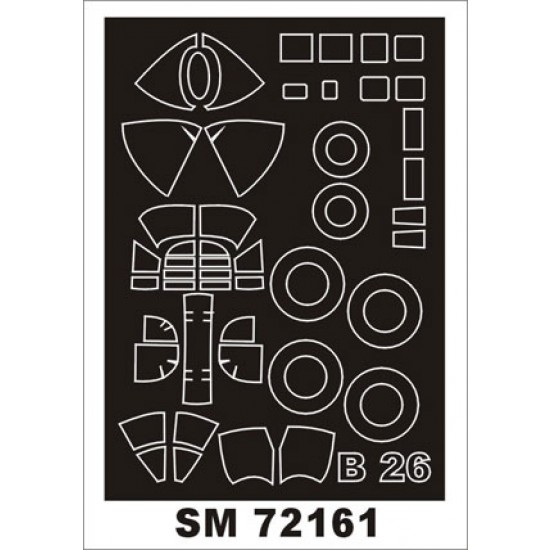 1/72 Martin B-26B Marauder Paint Mask for Valom kit (outside)