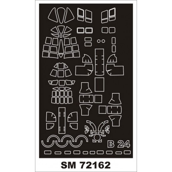 1/72 B-24D/J Liberator Paint Mask for Hasegawa kit (outside)