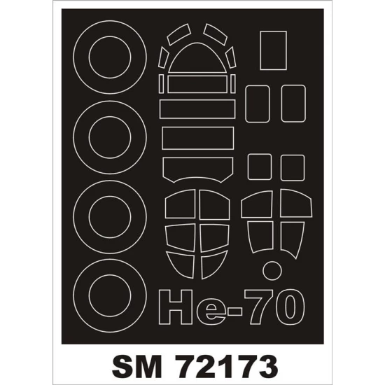 1/72 Heinkel He 70 Paint Mask for ICM kit (outside)
