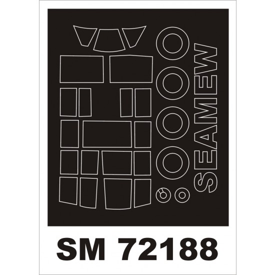 1/72 Curtiss COS 3 Seamew Paint Mask for Sword kit (outside)