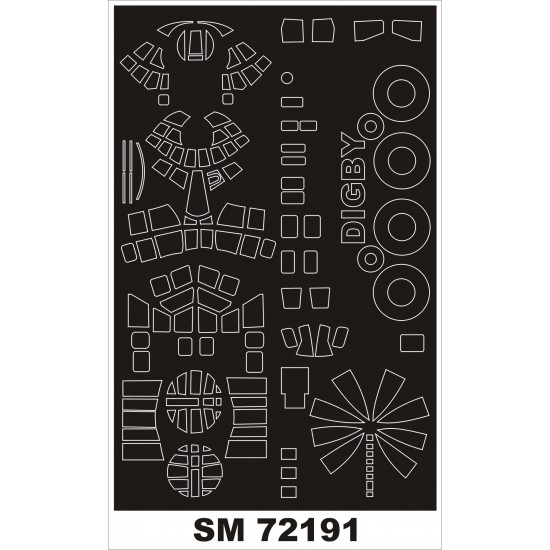 1/72 Douglas Digby Paint Mask for Special Hobby kit