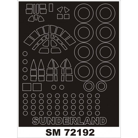 1/72 Sunderland Mk.I Paint Mask (outside) for Italeri kit