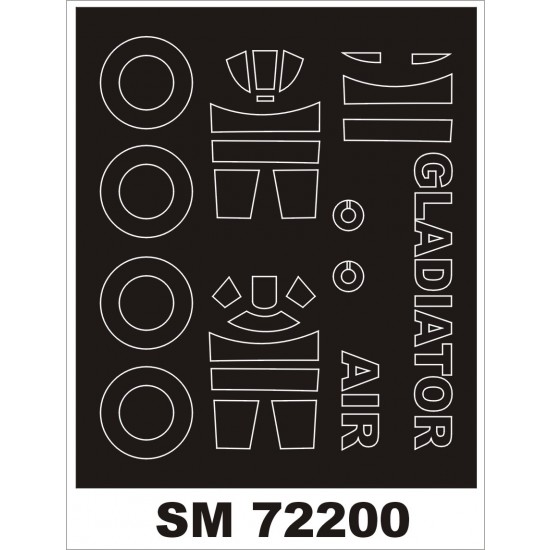 1/72 Gloster Gladiator Paint Mask for Airfix kit (outside)