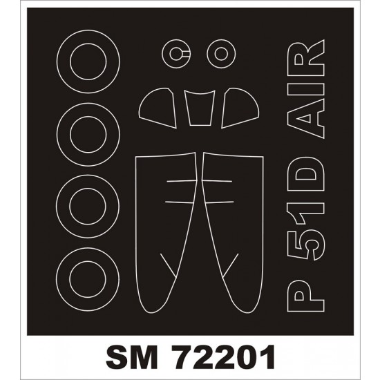 1/72 P-51D Mustang Paint Mask for Airfix kit (outside)