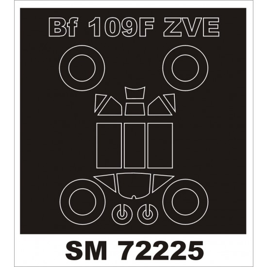 1/72 Messerschmitt Bf 109F-2 Paint Mask for Zvezda kit (outside)