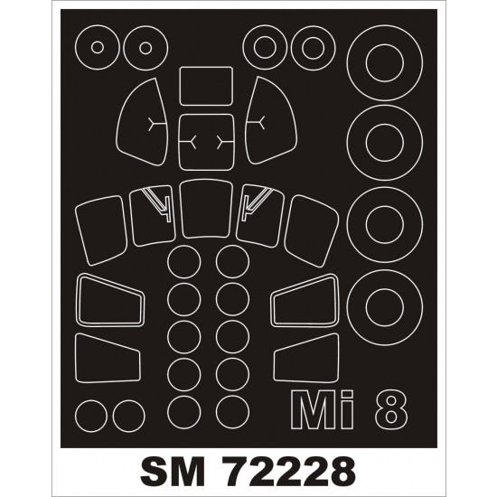 1/72 Mil Mi-8T Paint Mask for Zvezda kit (outside)