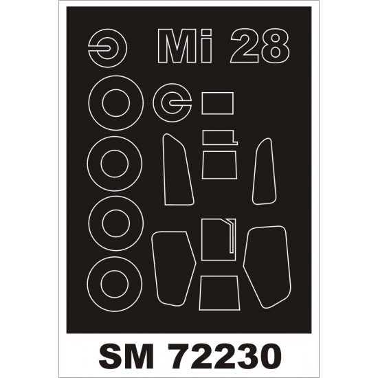 1/72 Mil Mi-28N Paint Mask for Zvezda kit (outside)