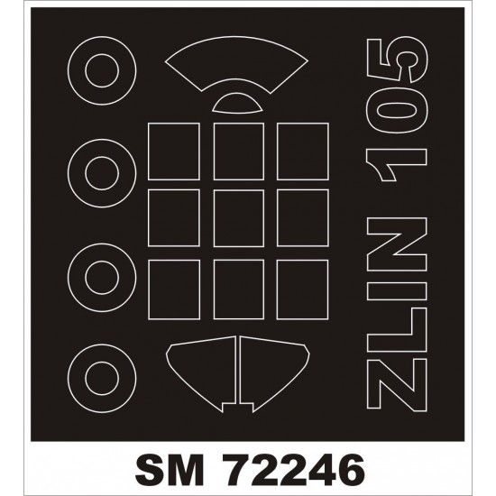 1/72 Zlin C-105 Paint Mask for KP Models kit (outside)