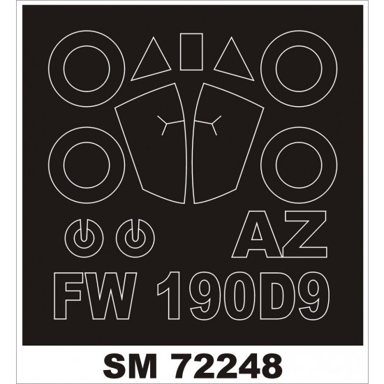 1/72 Focke-Wulf Fw 190D-9 Paint Mask for AZ Model kit (outside)