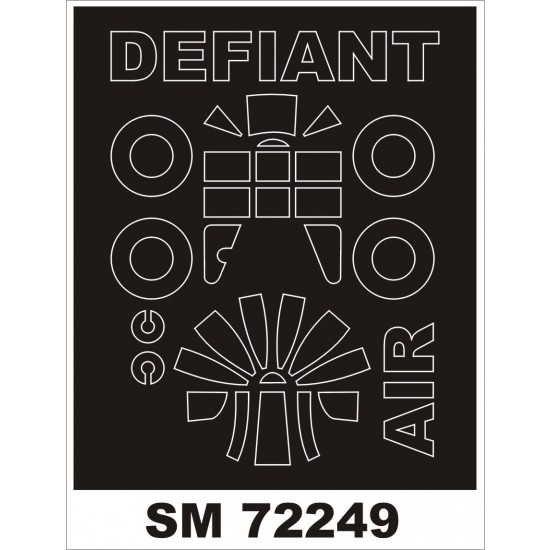 1/72 Boulton-Paul Defiant Paint Mask for Airfix kit (outside)