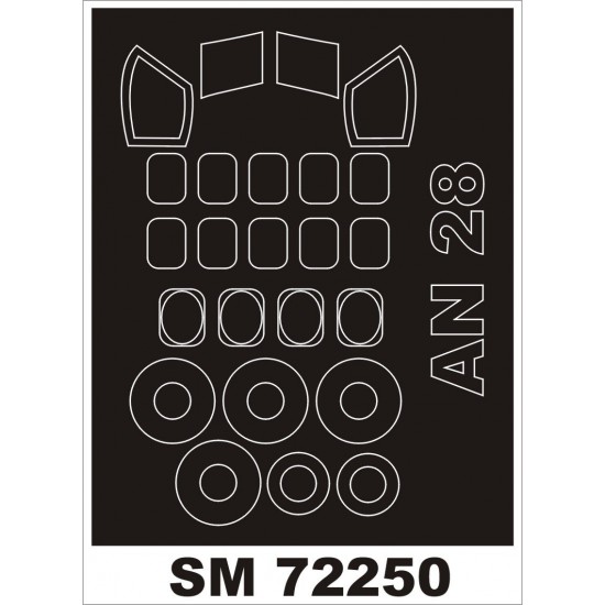 1/72 Antonov An-28 Paint Mask for Aeroplast kit (outside)
