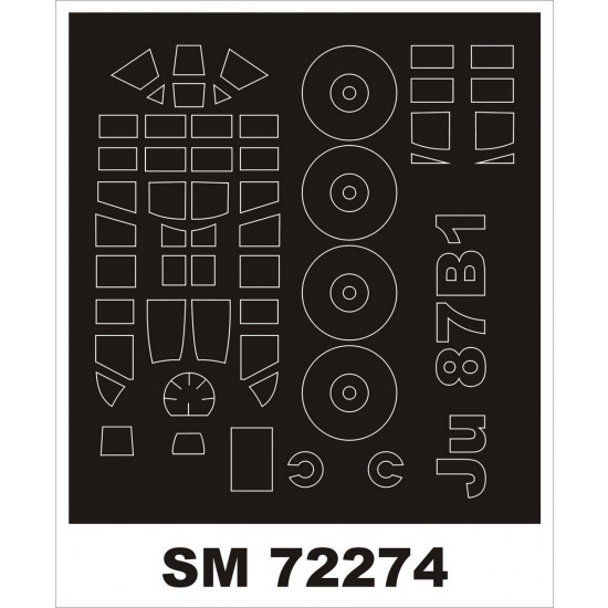 1/72 Junkers Ju-87B-1 Paint Mask for Airfix kit