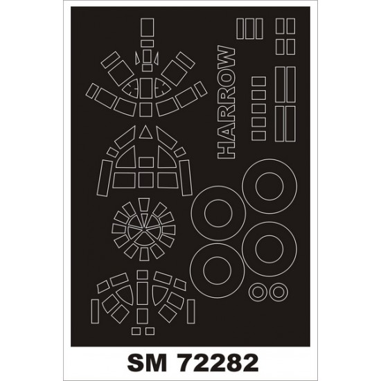 1/72 Handley Page Harrow Paint Mask for Valom kit (outside)