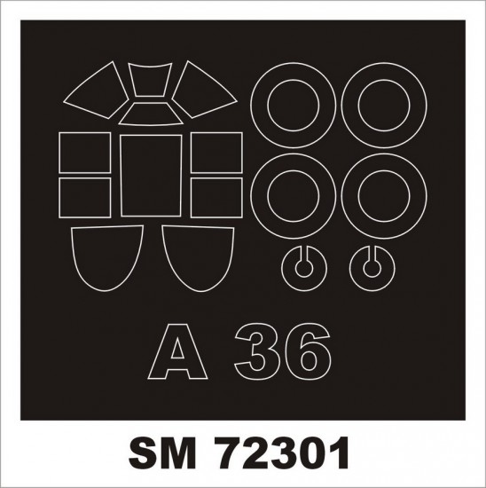 1/72 A-36 Apache Paint Masks for Brengun kits (outside)