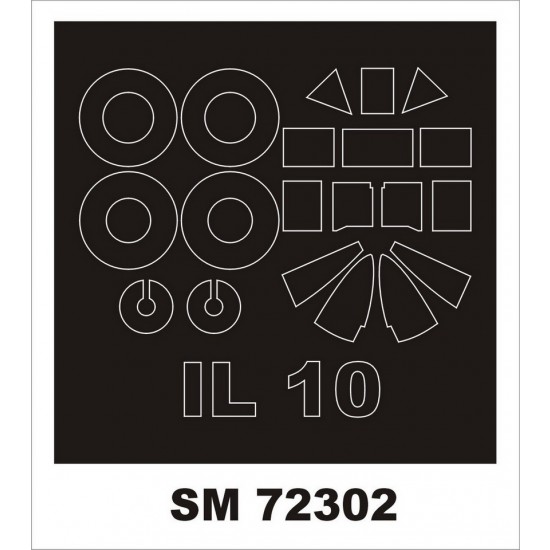 1/72 IL-10 Paint Masks for Fly kits (outside)
