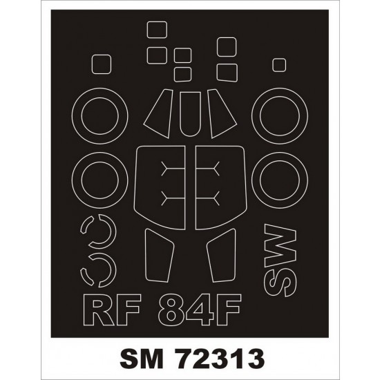 1/72 RF-84F Paint Mask for Sword kits (outside)