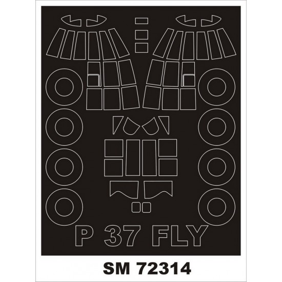 1/72 PZL P-37 Los Paint Mask for Fly kits (outside)