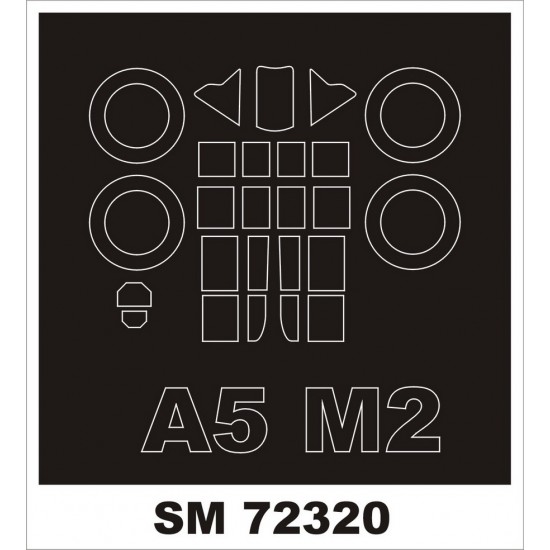 1/72 Mitsubishi A5M-2B Claude Paint Masks Paint Masks for Clear Prop Models (outside)
