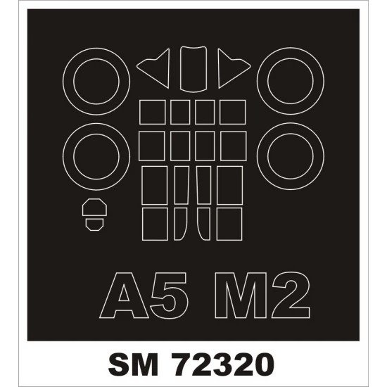1/72 Mitsubishi A5M-2B Claude Paint Masks Paint Masks for Clear Prop Models (outside)