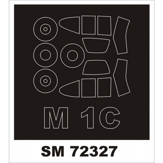 1/72 Mraz M-1C Paint Masks for KP Models (outside)