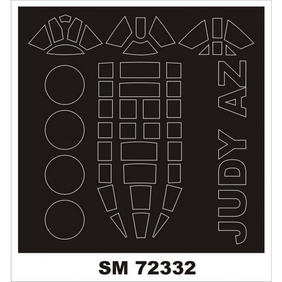 1/72 D4Y5 Judy Paint Mask for AZ-Model kits (outside)