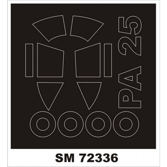 1/72 Piper PA-25 Paint Mask for KP Models kits (outside)