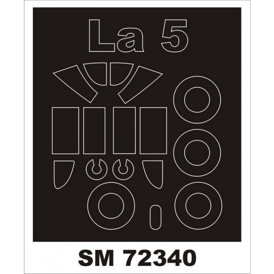 1/72 Lavochkin La-5 Paint Masking for Clear Prop Models kits (outside)