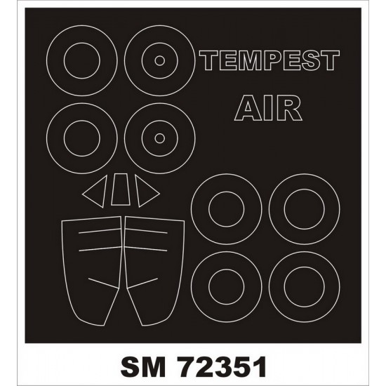 1/72 Hawker Tempest Masking for Airfix kits (outside)