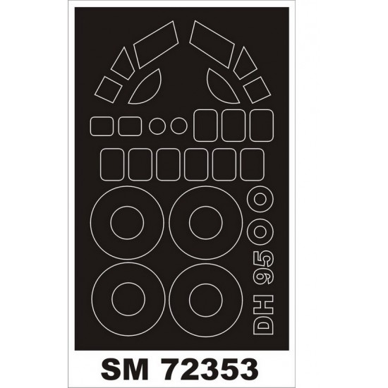 1/72 de Havilland DH.95 Flamingo Masking for Valom kits (outside)