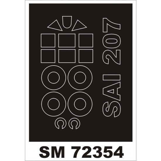 1/72 Ambrosini Sai 207 Masking for RS Models (outside)