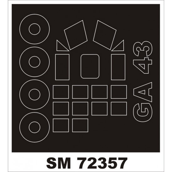 1/72 General Aviation Ga-43 Clark Masking for SOVA-M kits (outside)