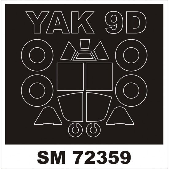 1/72 Yakovlev Yak-9D Masking for Zvezda kits (outside)