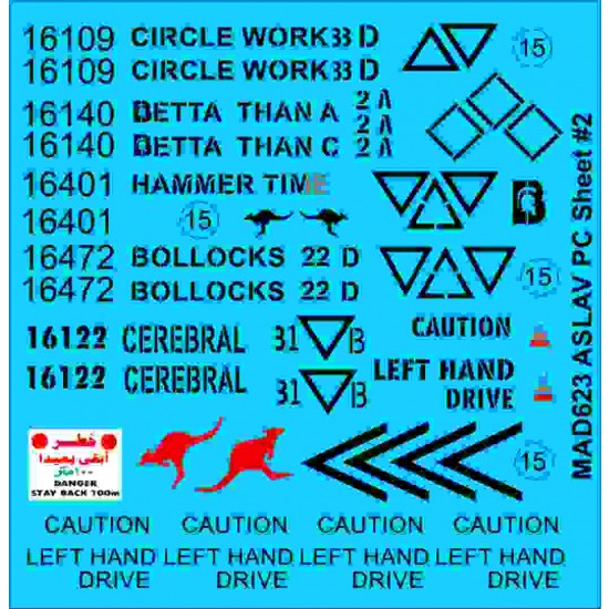 1/35 ASLAV PC Sheet #2 (water-slide decals)