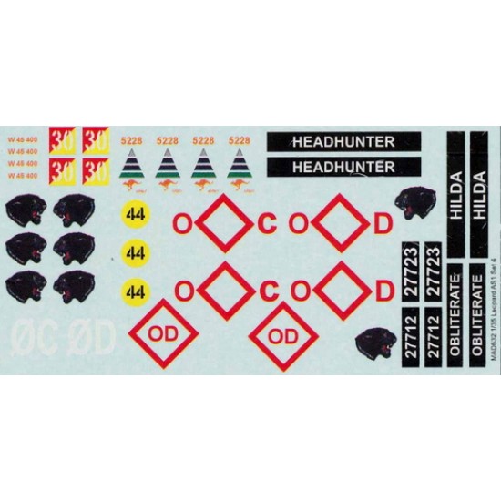 1/35 Leopard AS1 Sheet No.4 (water-slide decals)