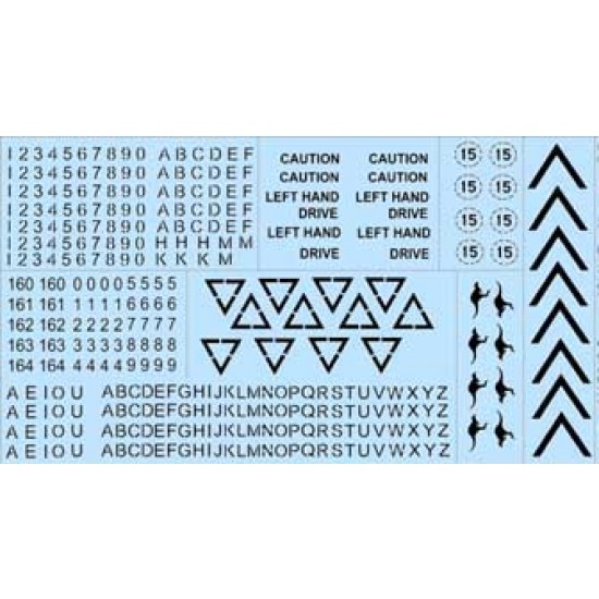 1/72 Australian ASLAV Generic TAC Markings (water-slide decals)